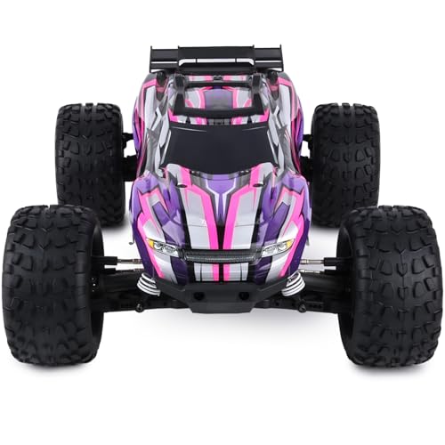 Preglued 12mm Hex 1/10 Scale RC Truck Tires and Wheels 2.8" MT Tires for Traxxas Rustler Stampede 4x4 VXL 2WD, Redcat Volcano EPX Pro S30 Blackout XTE Pro RIAARIO AMORIL 1/10 RC Monster Truck - style: Rock Tread