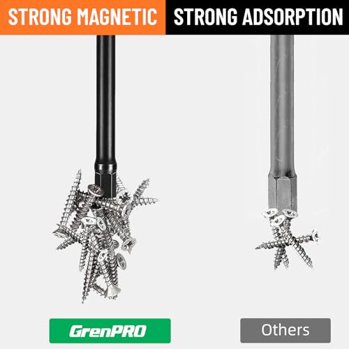 GRENPRO 11-Piece Allen Wrench Drill Bit Set, Metric, 4-Inch Impact Hex Bits | S2 Steel Bits with CNC-Machined Tips, Magnetic Fastener Retention, 1/4" Hex Shanks and a Storage Box for Organized Storage - size: 4" 11pcs(Metric)