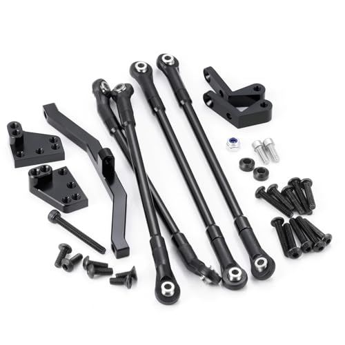 Aluminium Alloy 4 Link Kit Rear Axle with Panhard Bar Setup Upgrade Parts for 1/10 TF2 Trail Finder 2 RC Crawler Car