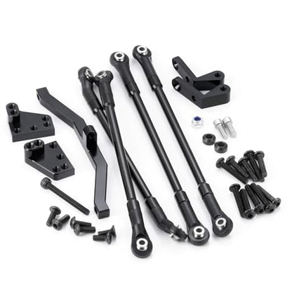 Aluminium Alloy 4 Link Kit Rear Axle with Panhard Bar Setup Upgrade Parts for 1/10 TF2 Trail Finder 2 RC Crawler Car