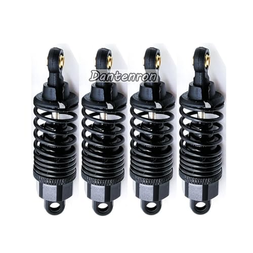 4Pack RC Car 102004 Adjustable Shock Absorber Damper Upgrade Parts Replacement Accessory 68mm For 1/10 RC On Road Drift Rally Car HSP 94102 94122 HPI Losi Axial Tamiya Redcat (Black) - color: Black