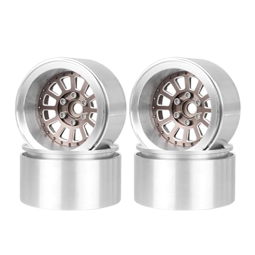 Aluminum 2.2" Beadlock Wheel Offset -10mm Metal Rims for SCX10 RR10 TRX4 VS4-10 Gen8 1/10 RC Crawler Car Upgrade Parts (12-Spoke, Bronze) - color: 12-Spoke, Bronze