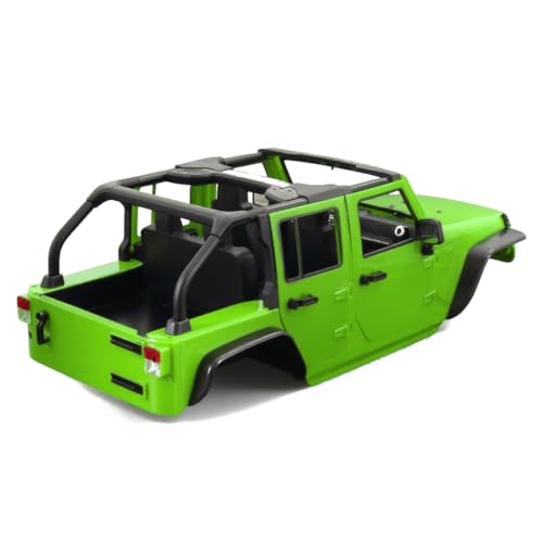 1/10 RC Jeep Wrangler Convertible Hard Shell Kit, for 1/10 RC Crawler TRX4 Axial SCX10 90046 90027 313 Wheelbase Shell Modification Accessories (Green) - color: Green