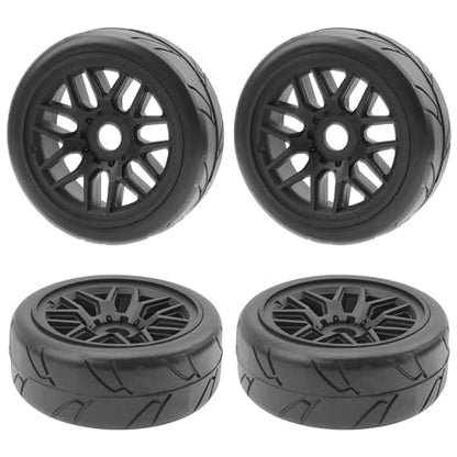 4Pack Vgoohobby 17mm RC Wheels and Tires 104mm 1/8 Off Road Buggy Rubber Street Tires Compatible with Arrma Typhon Talion 6S Redcat Tamiya HPI Losi Kyosho Hobao 1/8 RC Off Road Buggy (14 Spoke) - color: 14 Spoke