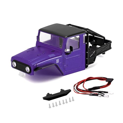 RC Spare Part Compatible with TRX4M for Defender for Bronco Hard Body Shell with Cage for 1/18 RC Crawler Car Upgrade Accessories(Purple) - size: Purple