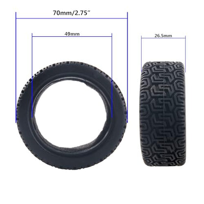 RC 12mm Hex Hub Wheel Rims & Rubber Tires Compatible with HSP Tamiya HPI Kyosho 1/10 On-Road Touring Car WLtoys 1/14 144001 Traxxas 1/16 Slash RC 1/18 A959B Buggy (Yellow) - color: Yellow