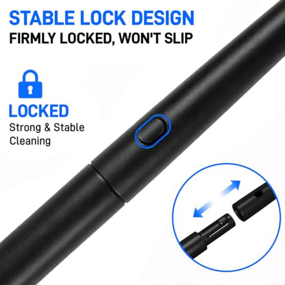 Xindell Interior Windshield Cleaner Tool – Inside Car Window Cleaning Kit with 22“ Detachable Handle, Interior Windshield Squeegee for Clear Vision, Auto Detailing Kit for Car, Home & Outdoor Windows