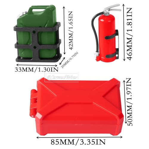 RC Crawler Accessories Roof Simulation Decoration Box Luggage Bag Recovery Board for 1/10 Trx4 Trx6 Axia1 SCX10 Red cat (Style A) - style: Style A(1set)