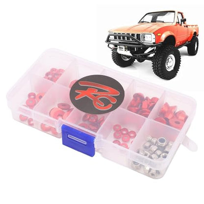 HERCHR Aluminum Alloy Cone Cup Head Screw Gasket Washer Counterbore Washers Gaskets Cup Shim Conical Washer Shim - color: red