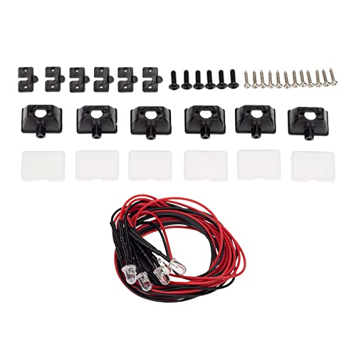 Enhance Your RC car with This Super Bright LED Roof Lamp Kit and Authentic, Perfect for AXAIL SCX10 TRX6 TRX4 90046 D90 110 1/10 RC Car. for Night Racing - 6 Lights - color: 6 Lights