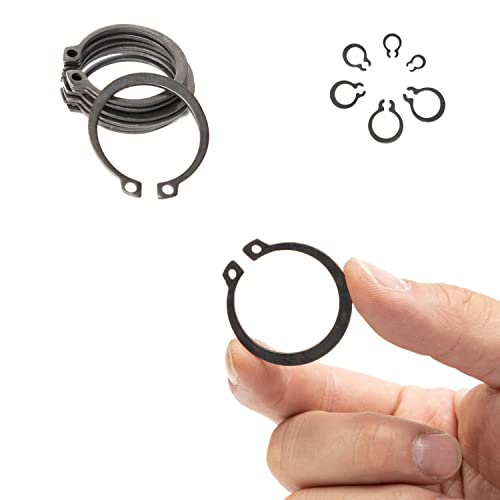 NEIKO 50458A Snap Ring Shop Assortment | 300 Piece Retaining Ring Set | 18 Sizes (1/8" - 1-1/4") | Heat-Treated Hardened Steel | Secure Parts on Grooved Shafts, Pins, Studs, etc. - style: Retaining Ring