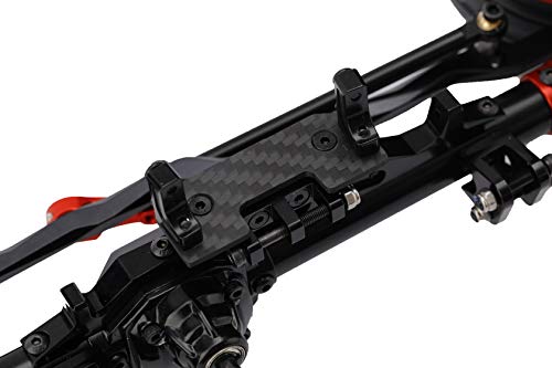 Latest Model Aluminum Portal Front and Rear Axle for 1/10 Axial Wraith 90018 90048 90053 90018 90020 90045 90056 RR10 RC Model Crawler Car (Black with Red)