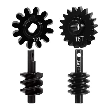 Axle Gear Overdrive Worm Differential 13T 14T/12T 18T/13T 16T Steel Gear for AX24 Axial SCX24 C10 JLU Gladiator Bronco 1/24 RC Crawler Car Upgrade Parts (12T 18T) - size: 12T 18T