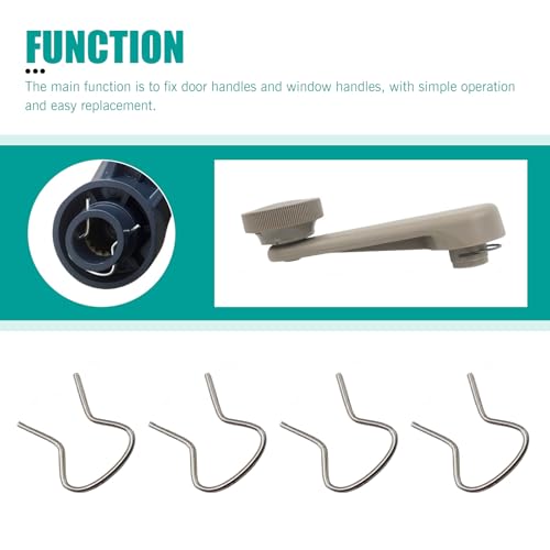 20PCS Car Window Crank Retainer Clips, 76980 Window Handle Retainer Clip Assortment,Door Window Crank Handles Metal Retaining Clips, Universal for Most Vehicles