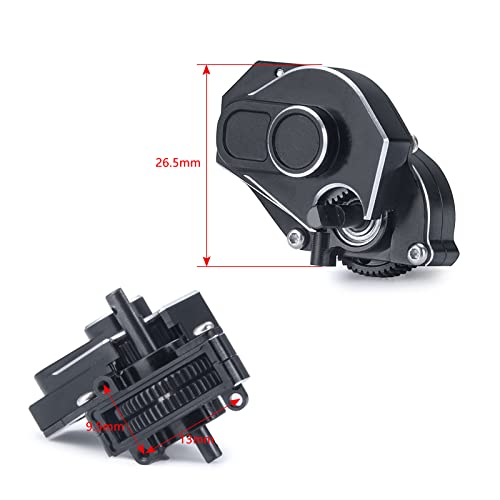 RC 2-Speed Metal Transmission Case Gearbox for 1/24 Axial SCX24 Vehicles | Suit for AXI90081 C10 JLU CRC B-17 AXI00005 AXI00006 Crawler