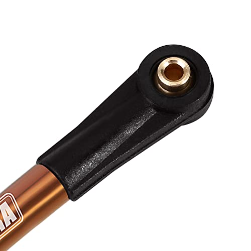 INJORA Steering Link Stainless Steel with Plastic Rod Ends for 1/24 RC Crawler Car Axial SCX24 C10 Deadbolt JLU Gladiator Bronco（Bronze） - color: Bronze