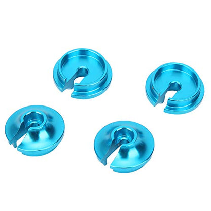 VGEBY 4Pcs Spring Retainers, Light Weight Aluminum Shock Retainers with Piston Heads RC Car Upgrade Accessory Fit for TRXXAS Slash 2WD RC Car Upgrade Accessory 3768(B Blue) Rc Lower Spring Retainer