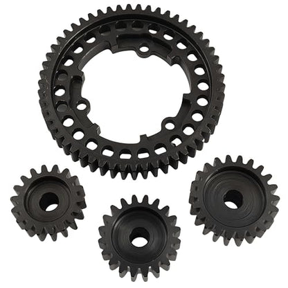 Hardened Steel Spur Gear Set with 18T 20T 22T Pinions for X-Maxx Maxx (54T) | 1/5 Scale,1/7 XO-1,1/10,E-Revo 2.0 VXL,Heavy Duty,Upgrade Parts,6447,High Strength,Wear Resistant - size: 54T
