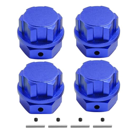 Aluminum Wheel Hex & Wheel Nut 24mm for Arrma 1/5 KRATON 8S BLX,Outcast 8S BLX Upgrades Parts,Wheel Hub Adapter Parts # ARA310928# ARA310929 (Blue) - color: Blue