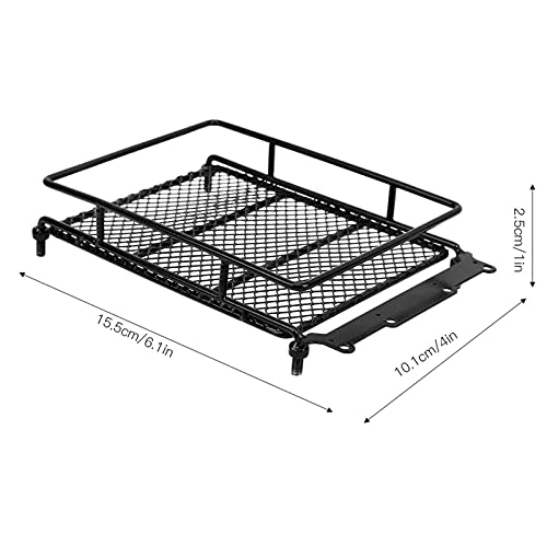 RC Metal Roof Rack, Simulation Luggage Rack for MN 1/12 RC Crawler (Black - color: Black