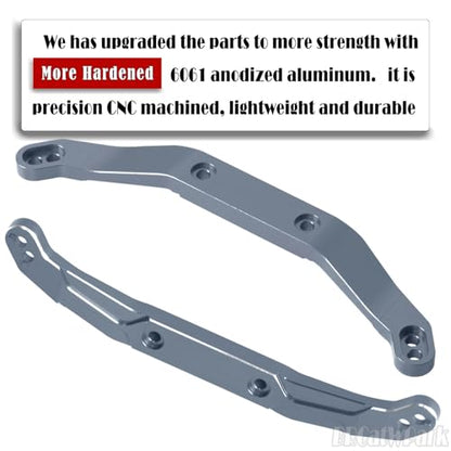 RC Body Mount Upgrades Part for 1/10 Slash 4x4 VXL,Aluminum Front & Rear Body Mounts with Body Posts Hops Up,Titanium - color: Titanium - (Upgrades)