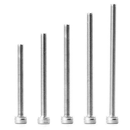 M3 x 30mm 35mm 40mm 45mm 50mm Hex Socket Head Cap Screws Bolts, 304 Stainless Steel, Metric Machine Fully Threaded, Bright Finish, Allen Hex Drive, Assortment Kit 100PCS - size: M3 x 30/35/40/45/50mm (100PCS)