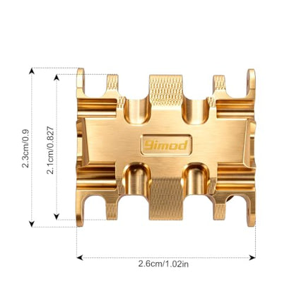 Brass Skid Plate for SCX30 RC Crawler Upgrade Parts RC Car Skid Plate for 1/30 Scale RC Crawler-20g - color: Brass