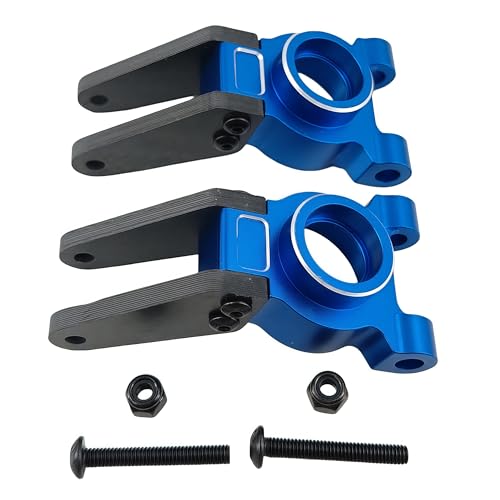 Aluminum Rear Axle Carrier Set for ARRMA 1/10 Gorgon 4X2 2WD (Blue) | Monster Truck,RC Car,CNC Machined,Heavy Duty,High Strength,Precision Fit,Wear Resistant,Durable,Replacement Parts - color: Blue