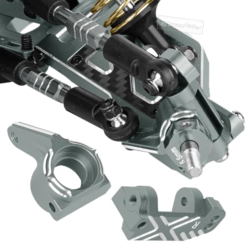 RC Caster Block Set Upgrades Part for 1/10 2WD Slash/Rustler/Stampede 2WD/Bandit 2WD VXL,Aluminium Left Right Caster Blocks,Front Steering Block,Rear Stub Axle Carriers,Titanium