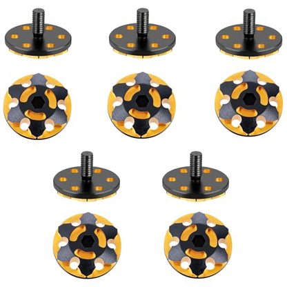 Wing Mount Buttons M3 Rear Fixed Tail Wing Washer, #A Gold | 2Pcs, Aluminum, For 1/10 Sakura D4 D5, RC Off Road Short Truck Buggy Racing Car - color: #a Gold