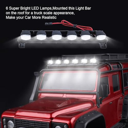 HobbyPark RC Car Light Bar Kit 6 LEDs Body Shell Roof Lights for 1/10 RC Crawler Car Truck Accessories