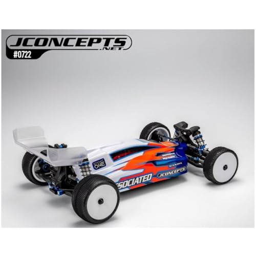 J Concepts 0722 Dragonator 1/10 Scale 4WD Buggy Clear Body Shell w/Carpet Turf Dirt Wing for Associated B84 Off-Road Racing