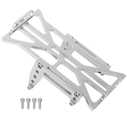RC Car Battery Mounting Plate Aluminum Alloy Tray Compatible with Axial SCX24 90081 C10 1 24 Silver Color Easy Installation and Disassembly (Silver) - color: Silver