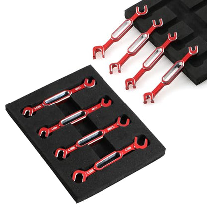 kingsea RC Car Wrench Aluminum Alloy Turnbuckle Nut Ball Joint Remover 3.0/3.2/3.5/3.7/4.0/5.0/5.5/6.0mm Universal Repair Tool Compatible with RC Car Boat RC Drone, Red - color: Red