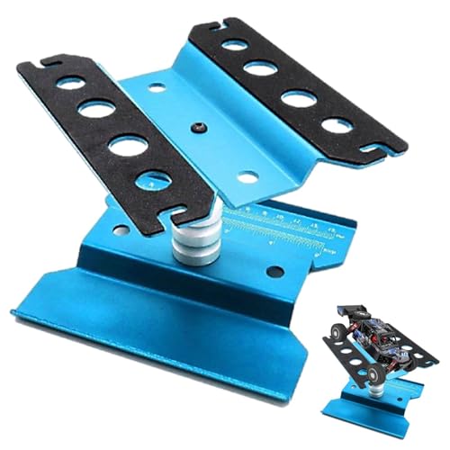 Car Repair Station, Rotation Assembly Platform Work Stand with Strong Professionalism and Adjustable Height for 1/8 1/10 RC Model Car(Blue)