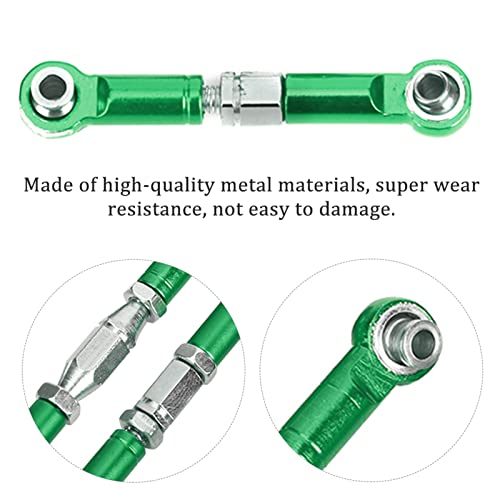 6Pcs Metal RC Car Tie Rods,RC Truck Tie Rods,RC Truck Tie Rod Replacement Parts for 1/18 A959 RC Car - color: green