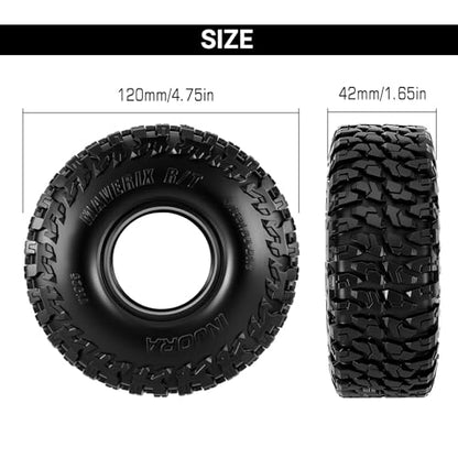 INJORA 1.9" 120 * 42mm MAVERIX R/T Tires for 1/10 RC Crawlers (T1925)