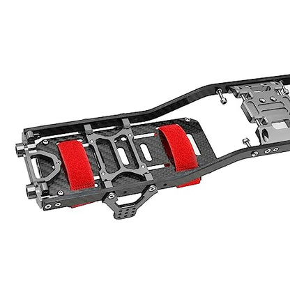 1/10 RC Crawler Carbon Fiber Girder 4MM CNC Metal Car Chassis Frame Body Kit Parts for Axial SCX10 II Rock Off Road Truck (Silver) - color: Silver