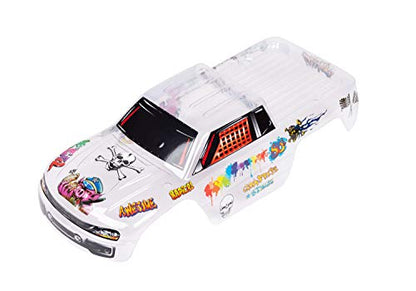 SummitLink Custom Body Compatible for 1/10 Scale RC Car or Truck (Truck not Included) (Unpainted with Stickers) - style: Unpainted with Stickers