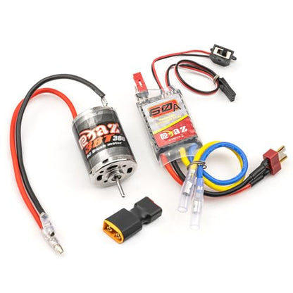 Brushed Power Combo 380 38T Motor 60/320A ESC BEC 6V/2A Splash-Proof for 1/10 1/16 1/18 RC Buggy Car Traxxas LaTrax Teton Rally Desert Prerunner Losi Mini-T 2.0 LMT 4WD, RC Drift Buggy Truck Car - size: 380 38T