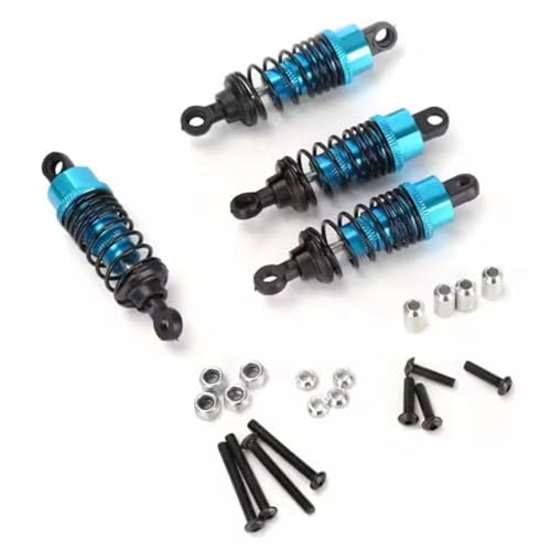 RC Repairs Components for Tamiya for Tt-01 1/10 4Pcs 58mm Aluminum Alloy Shock Absorbers Damper Set Rc Car Upgrade Parts Repair Spare Toy Models - color: Red