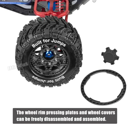 RC Truck Tires 12mm/14mm/17mm Hex RC Wheels and Tires for 1/10 Big Rock Granite Vortek/Stampede Rustler Hoss/L0s1 Rc 4wd,RC Monster Truck Car Wheel 4Pcs,Carbon Black - color: Carbon Black - (12mm/14mm/17mm Hex)