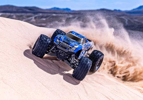 Traxxas Mini Maxx Brushless 4X4 Monster Truck (Blue) | Includes LiPo battery & 2-amp USB-C charger