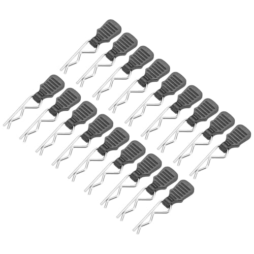 DMiotech 50Pcs Body Clips Pins with Pull Tabs, Silvery Universal RC Cars Parts Shell Replacement Parts for 1/8 1/10 Scale RC Car