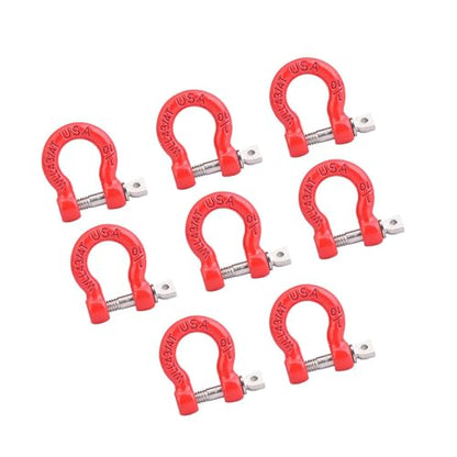 RC Metal Locking Latch, Easy Disassembly, Set of 8 Tow Shackles, Suitable for RC Parts for TF2, D90, Lightweight