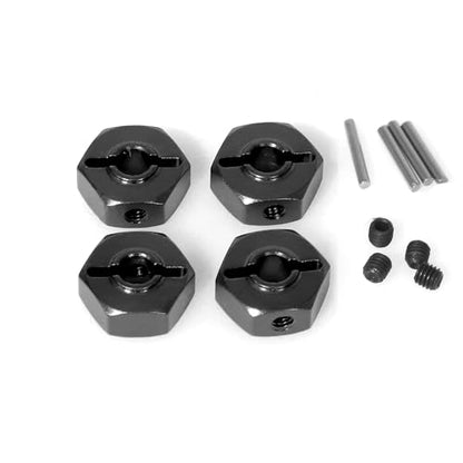 Aluminum 12mm Hex Adapter RC Upgraded Parts for LOSI 1/18 Mini LMT 4X4 Brushed Monster Truck RTR-LOS01026 RC Car, Black - color: Black Hex Adapter