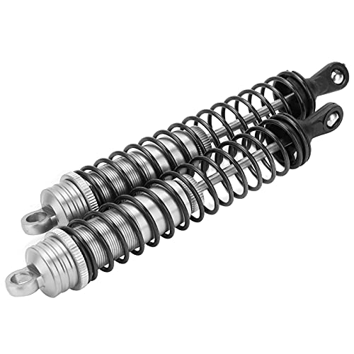 RC, Oil Filled Adjustable Damper with Elastic Spring 144mm for RC Crawlers Off Road Vehicles Trail Rock Crawling Racing - color: Silver