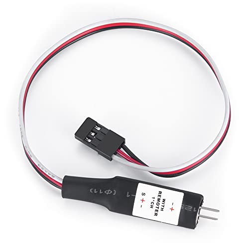 1/24 RC Car Light Control Receiver CH1 Single Channel Electronic Switch System On/Off for 1:24th Axial SCX24 RC Crawler Car Upgrade Parts - size: Single Channel