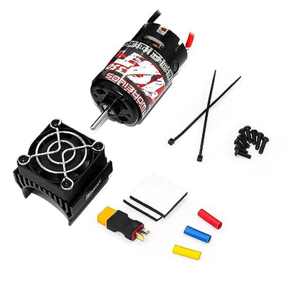 550 Brushed Motor 12T & Heatsink Combo for 1/10 RC Truck Car Slash Arrma Granite Senton Typhon Redcat Axial HPI - size: 12T Motor&Heatsink Combo