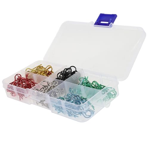 Homoyoyo 10 and 1:12 Scale Rc Cars and Trucks, Metal R Clips with Color-Coded Pull Tabs, Compatible with Gas and Electric Models, Replacement Vehicle Body Shell Accessories